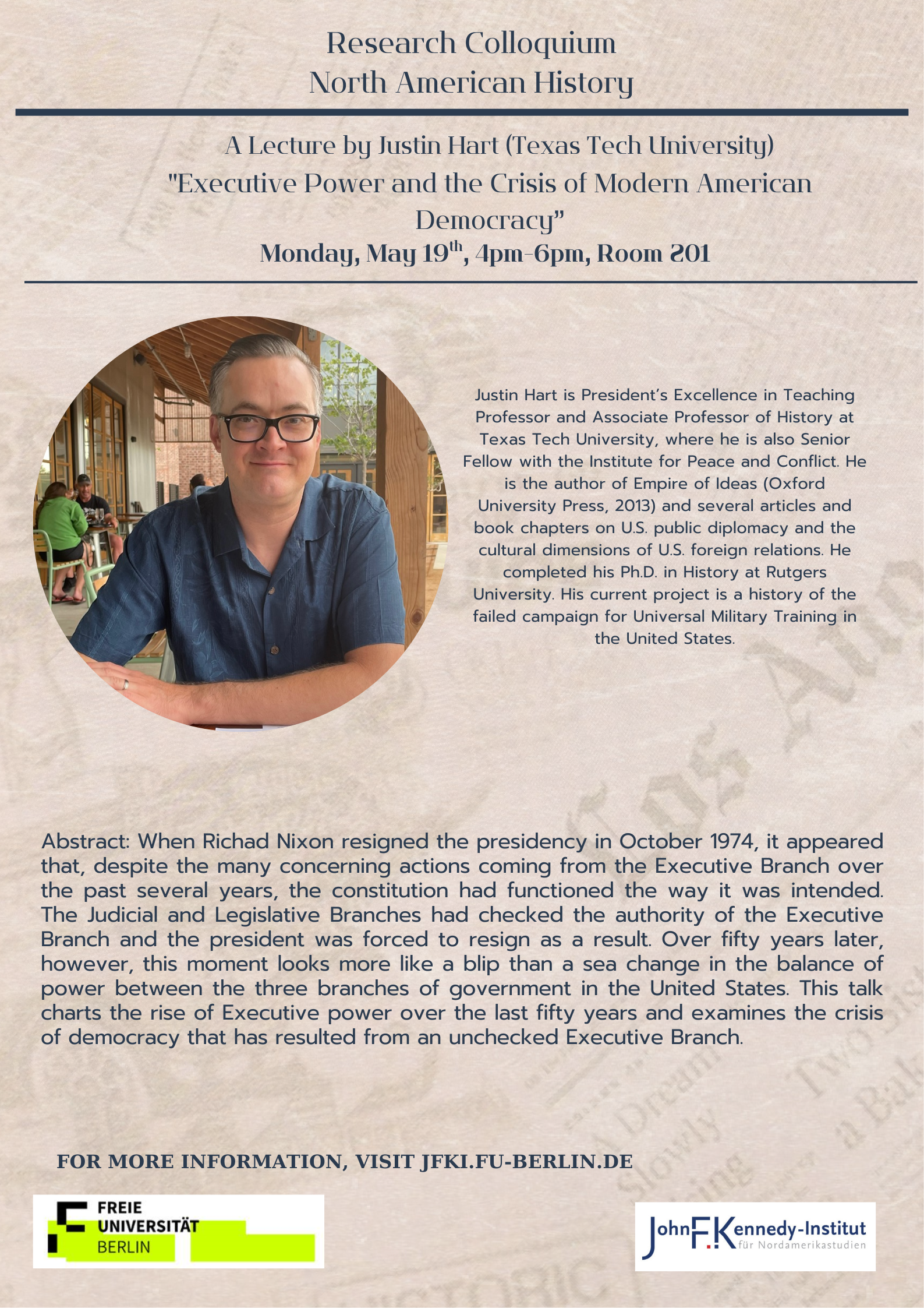 Justin Hart Colloquium Poster