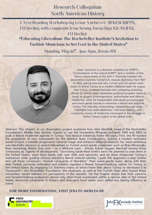 Lesar Yurtsever Colloquium Poster