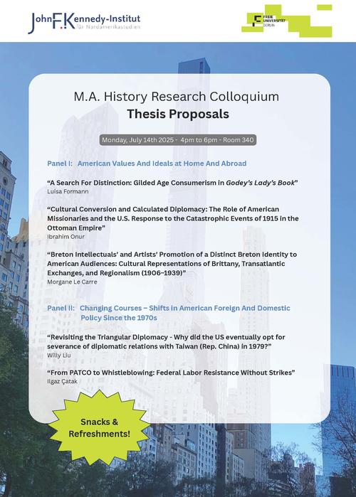 M.A. History Colloquium Poster SoSe 2025