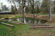 Taufbecken im Camp Bethel.